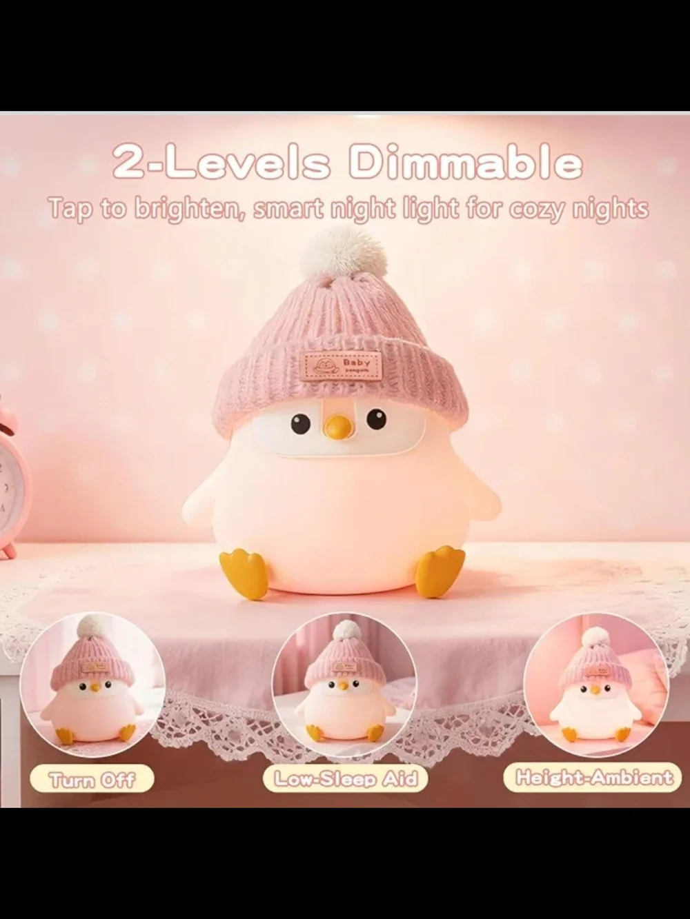 Original Penguin Pink Penguin Night Light